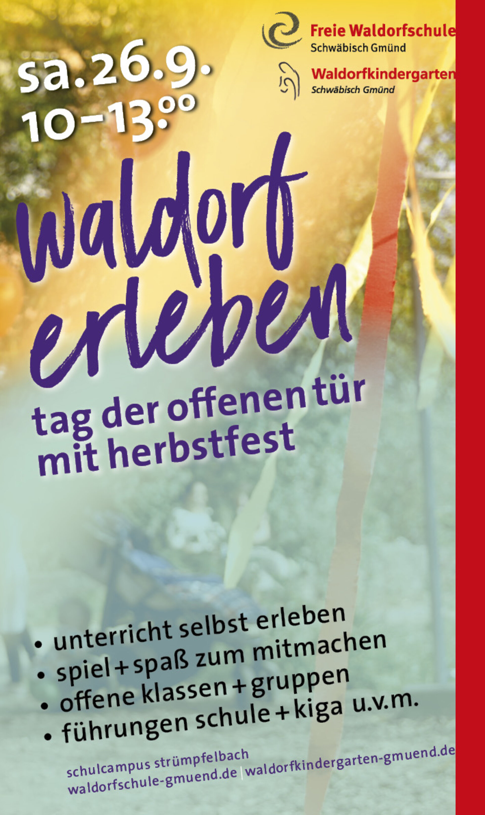 Plakat zum Tag der offenen Tür am 26.09.2026